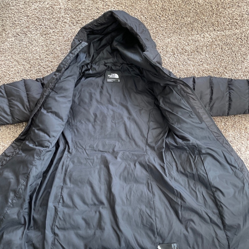 The North Face Womens Aconcagua II Down Parka Jacket Black Hooded Size Medium - Picture 10 of 15